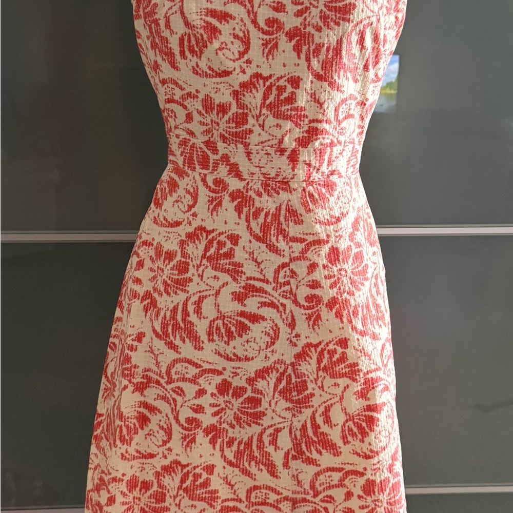 J. Crew Melon Strapless Dress for Wedding Guests